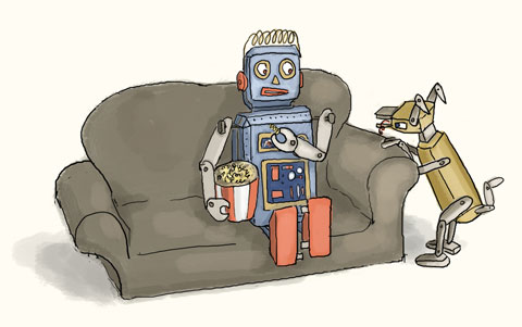 robot_on_couch_dog_begging