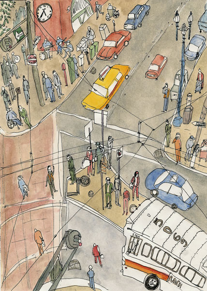 San_Francisco_pen_and_ink_watercolor_street_scene_virgin_market